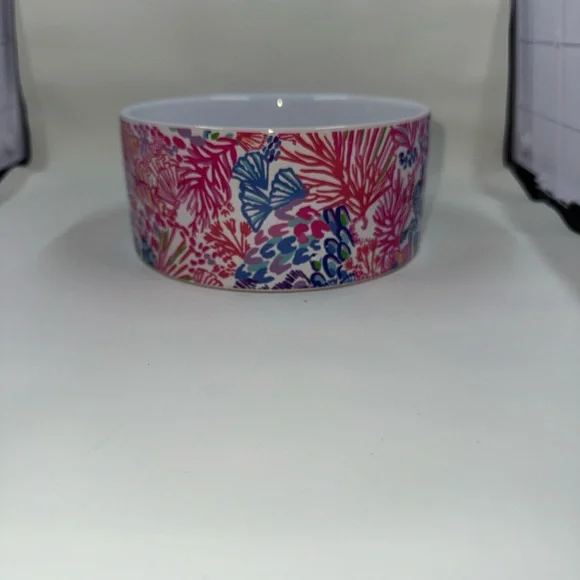 Lilly Pulitzer Vibrant Pink and Blue Accent Bowl - Picture 1 of 5